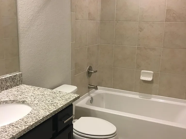 Second bath shared by bedrooms 2 and 3