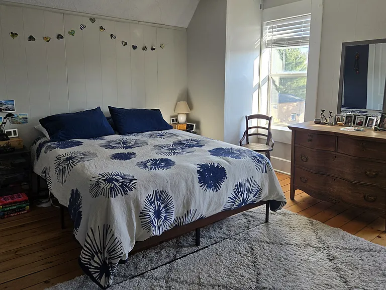 Spacious second floor bedroom faces south
