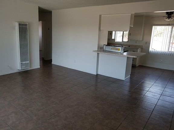 Living room view of the kitchen