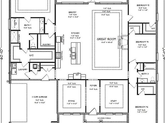 FLOOR PLAN, NO FIREPLACE