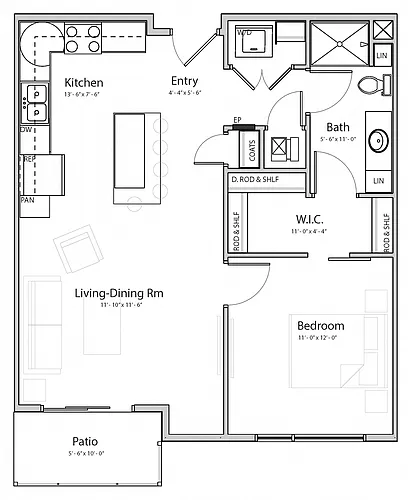 Floor plan Bliss (B1.1)