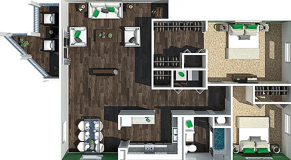 Two Bedroom Floorplan Two Bedroom Floorplan