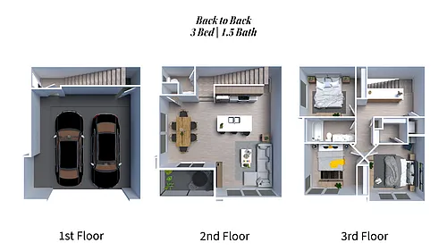 Floor plan 3x1 5 Back to Back