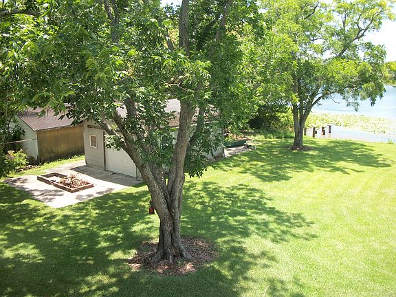 View of pecan tree & garage