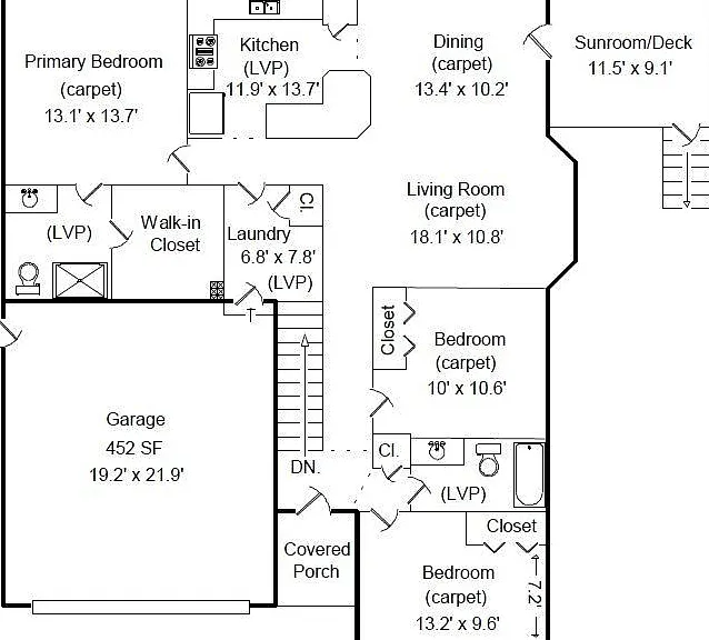 Main level plan