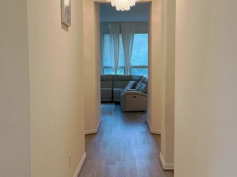 Hallway connecting main living spaces