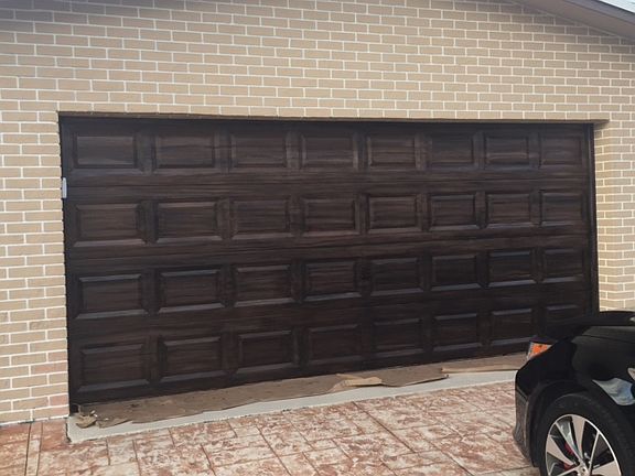 garage door now is wood look