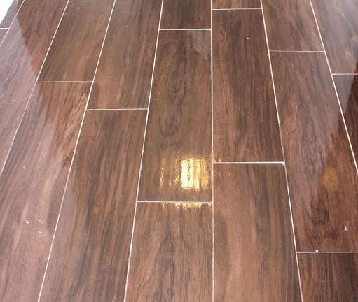 Ceramic wood floor tiles