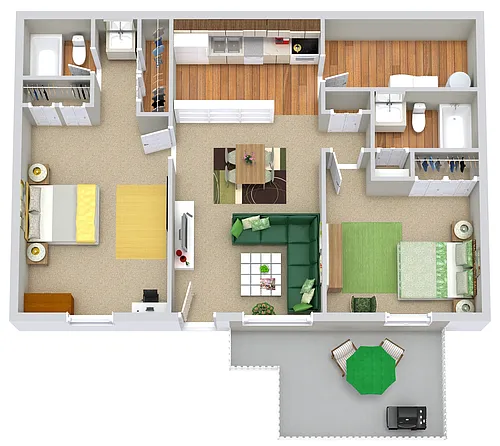 Floor plan 2 BED | 2 BATH