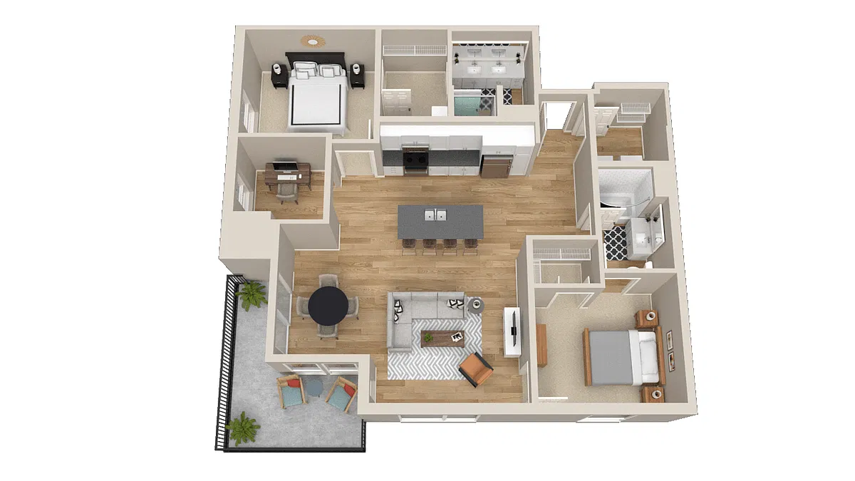 Floor plan Harlow with Den
