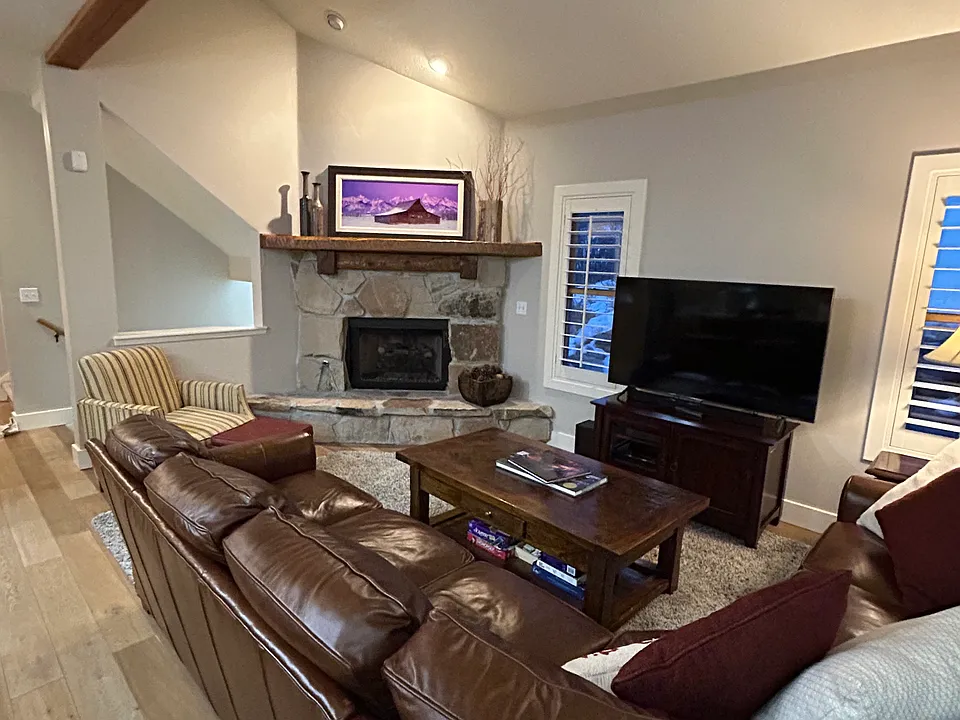 Living room with fire place