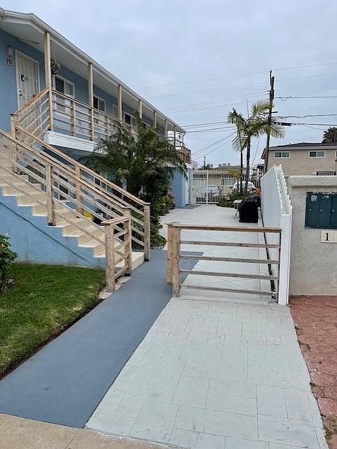 Entry; locked gate in the alley as well
