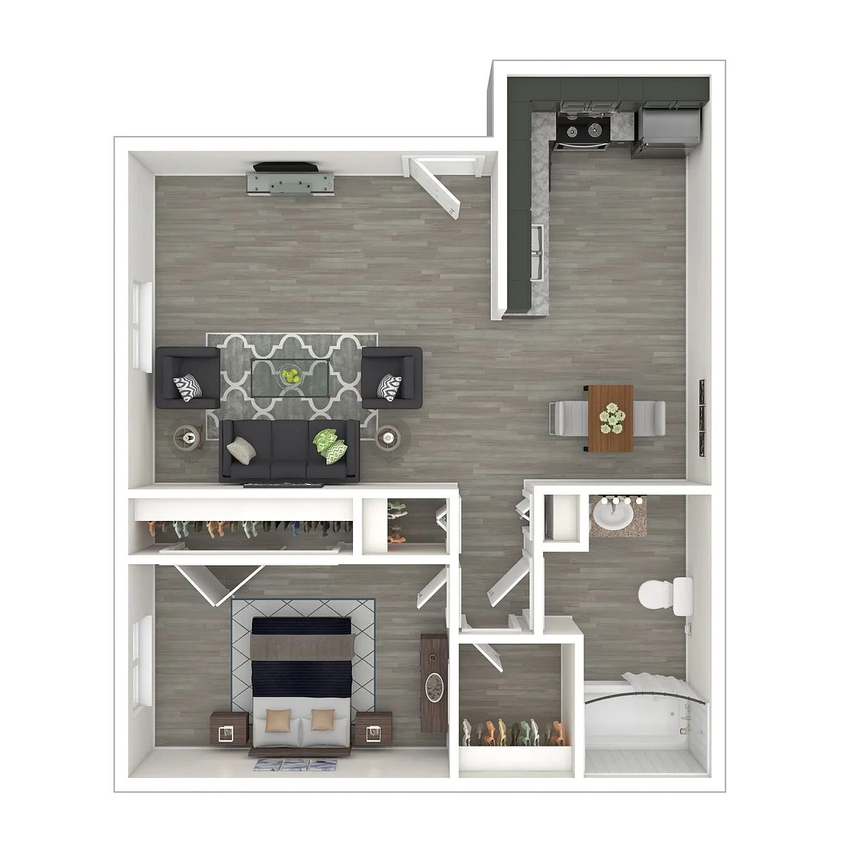 Floor plan One Bedroom