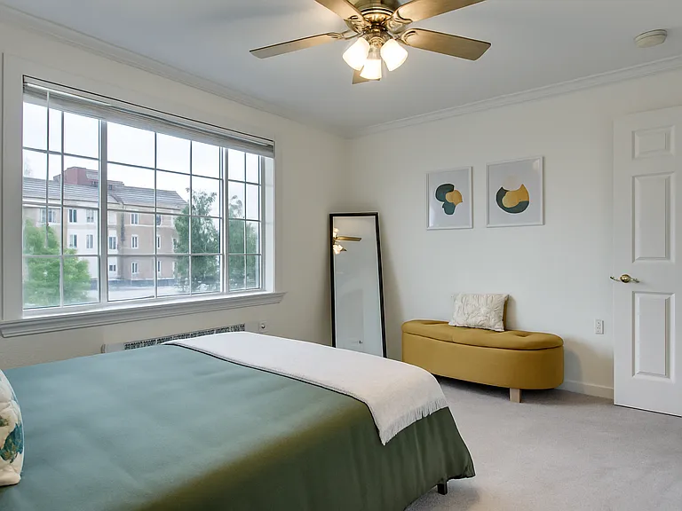 Sink into the plush queen memory foam mattress and let your stress melt away _ the perfect recharge after a full day.