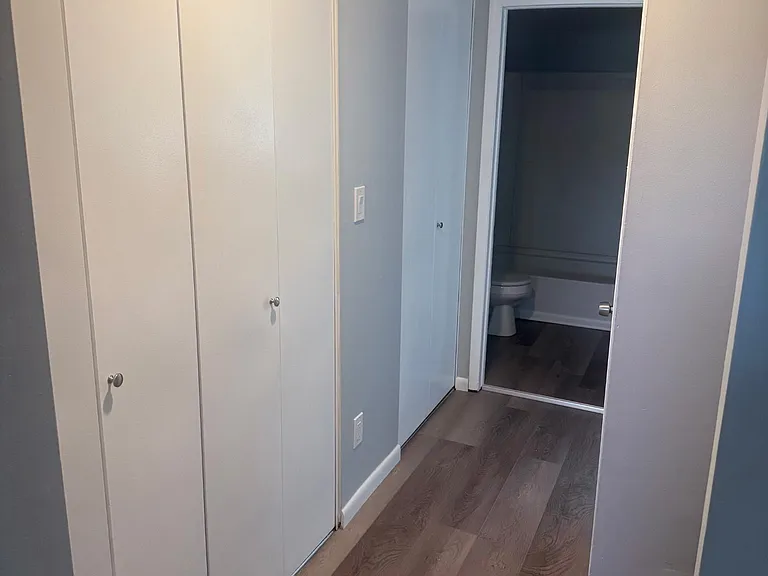 Upstairs hallway with several closets for lots of storage space