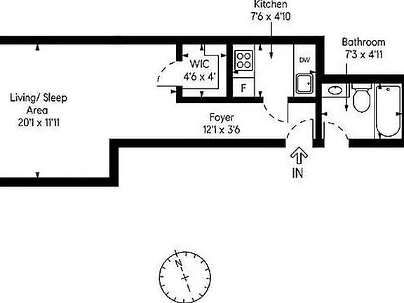 2nd image of 393 W 49th St APT 2N