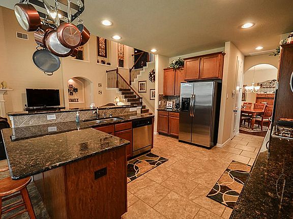 Huge countertop space in the spacious kitchen.
