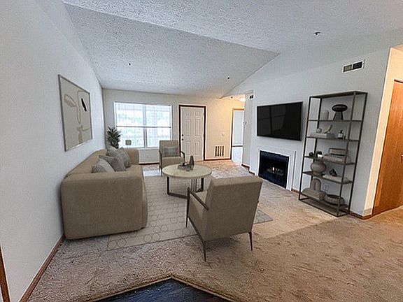 Living Area With Fireplace