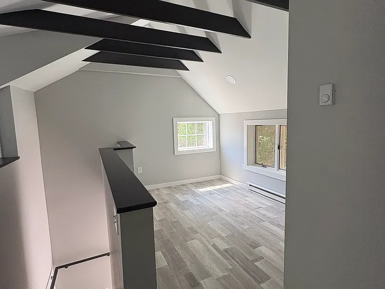 vaulted ceiling side of loft