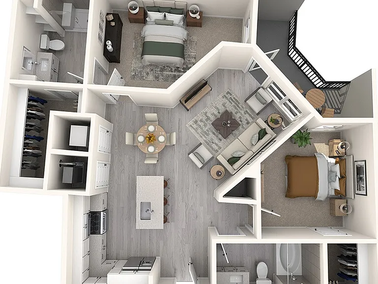 2 BR 2 Bath 2 BR 2 Bath