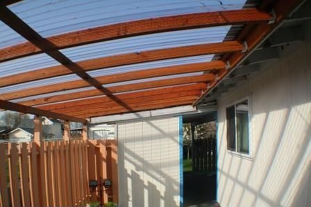 Covered private patio