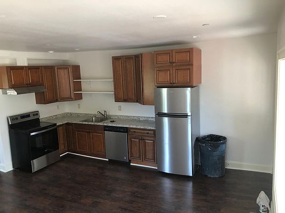 The kitchen area.
