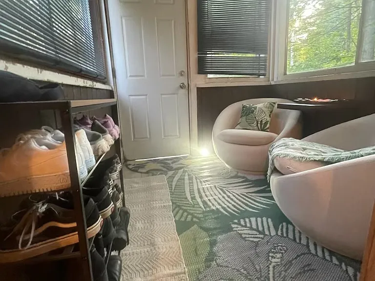 Enclosed porch set up by tenant