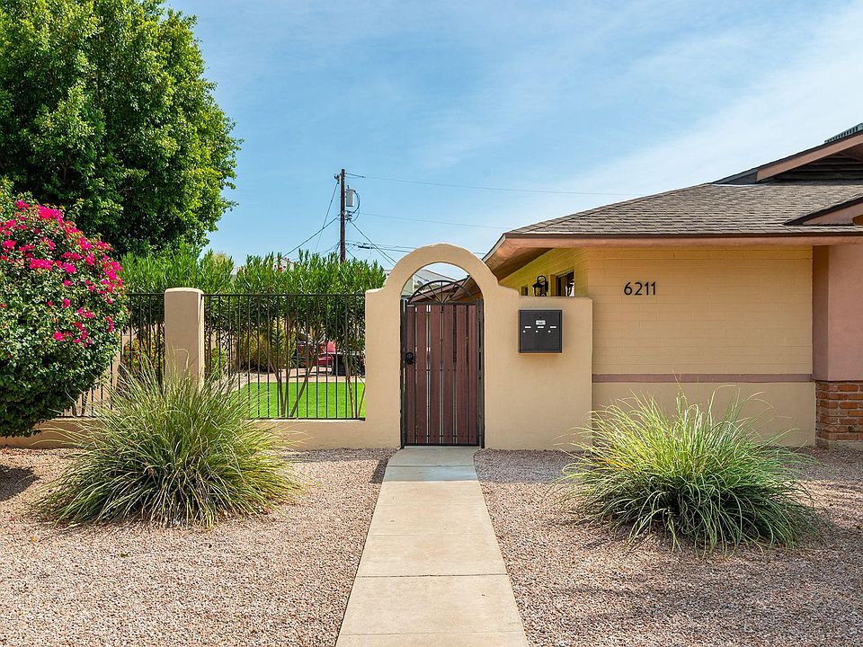 Gated entry, front and back.