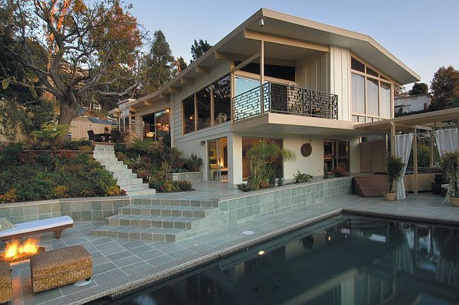 Back yard and pool