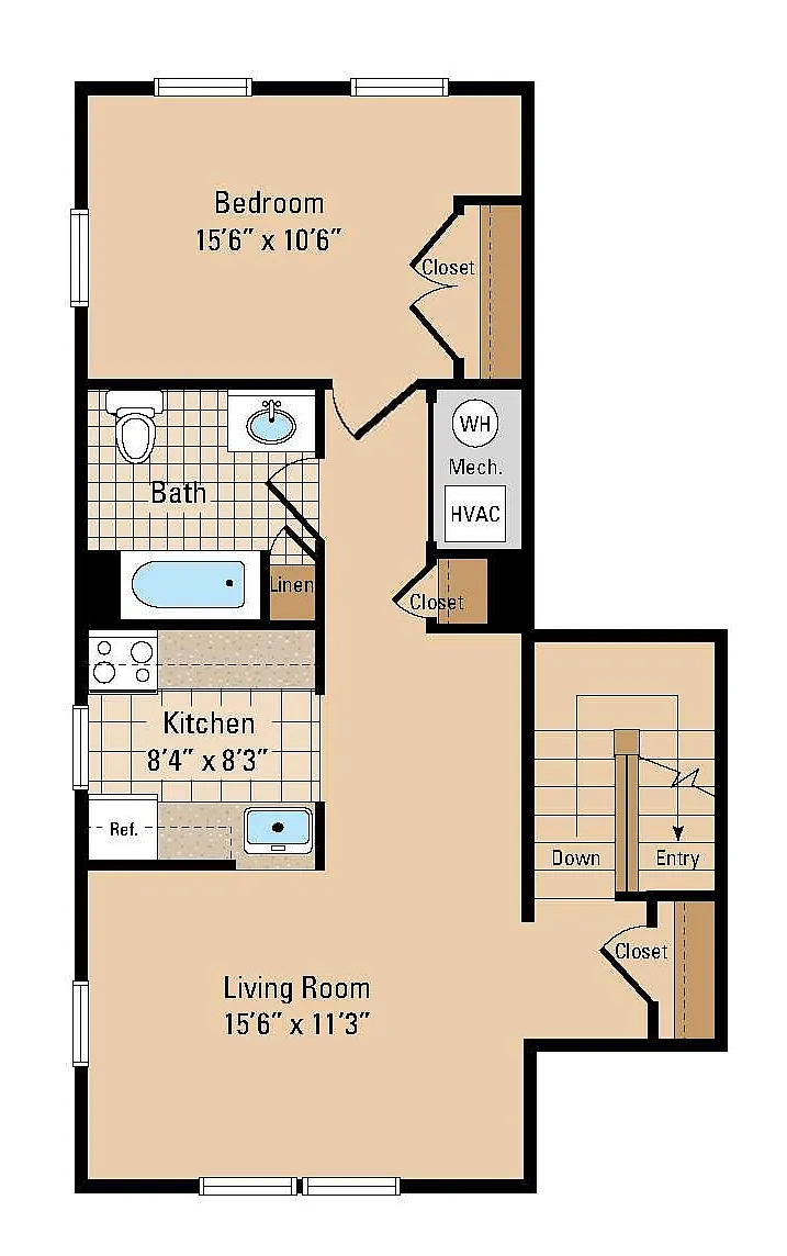 Floor plan 1 Bedroom