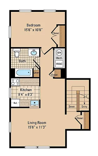 Floor plan 1 Bedroom