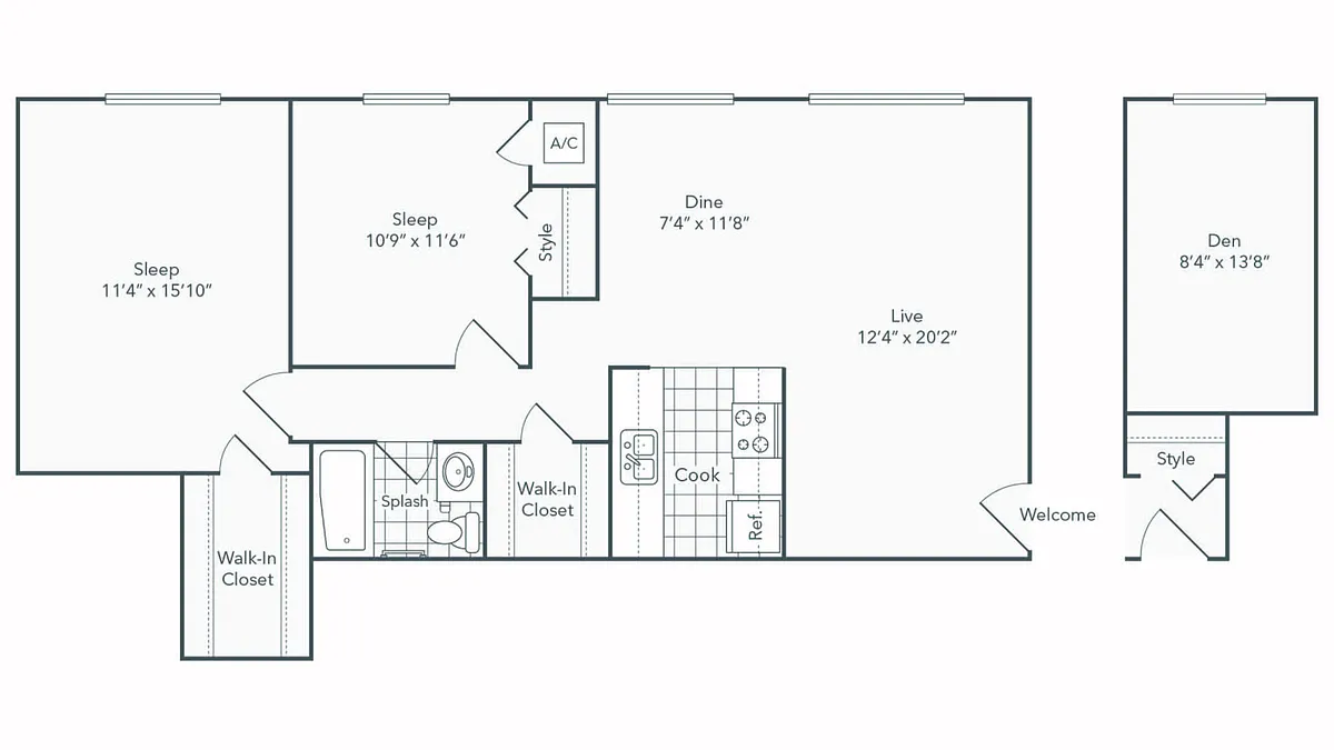 Floor plan Bristol Den