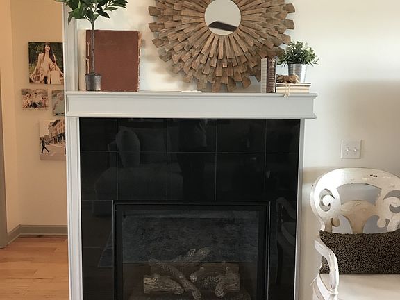 Living room fireplace. 