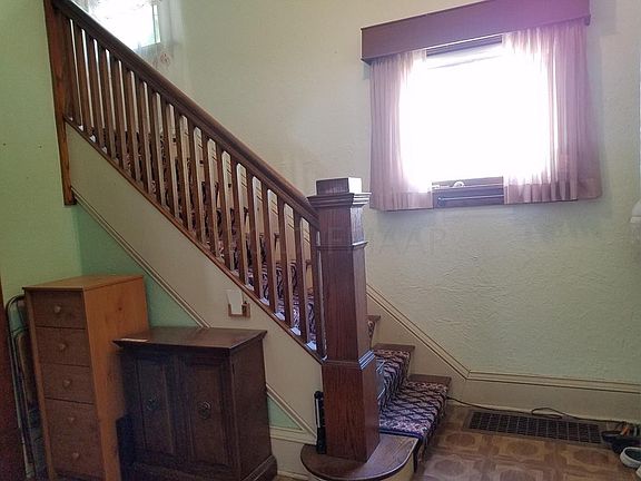 Stairway with beautiful woodwork
