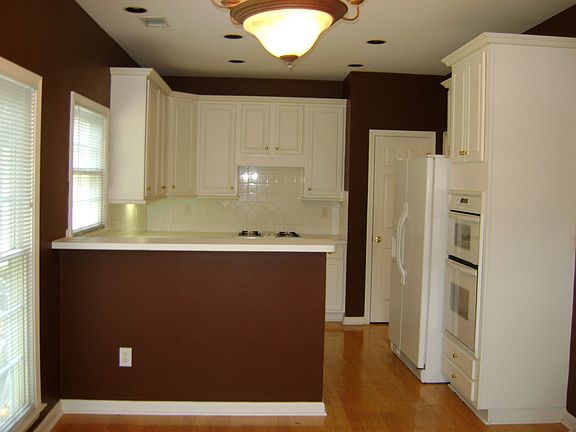 Kitchen area opens to family room