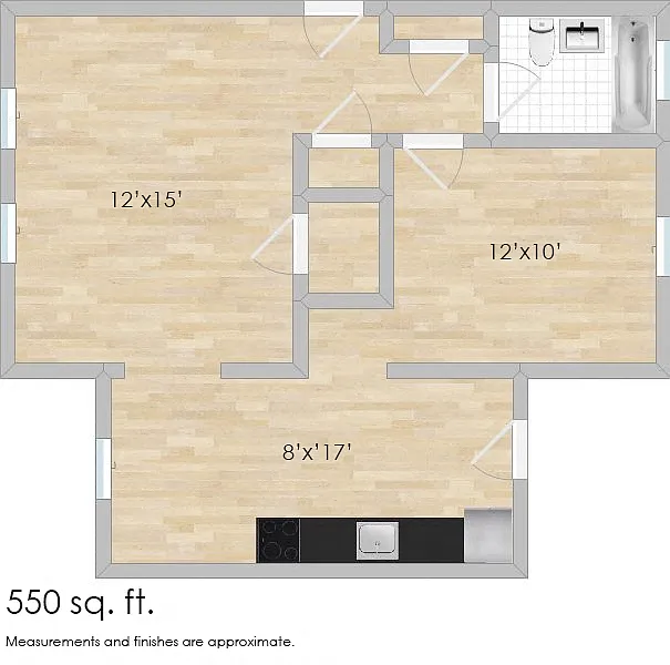 Floor plan 413 Thatcher F & 417 Thatcher C
