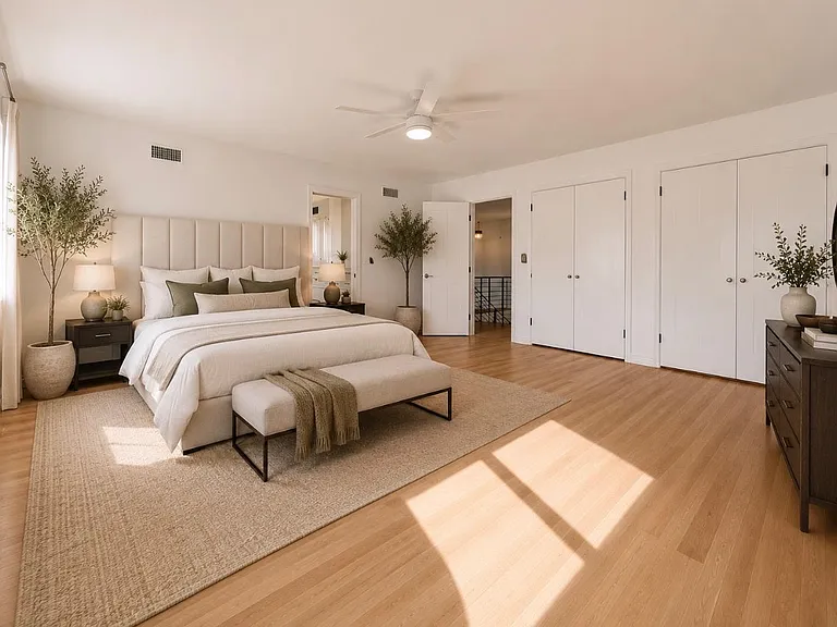 Primary Suite with AI virtual furnishings