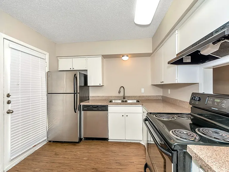 Spacious kitchen layout with ample counter space