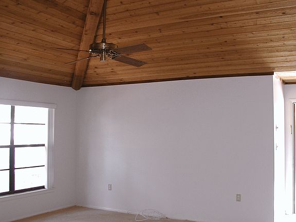 Living Room with Cathedral Cedar Ceilings