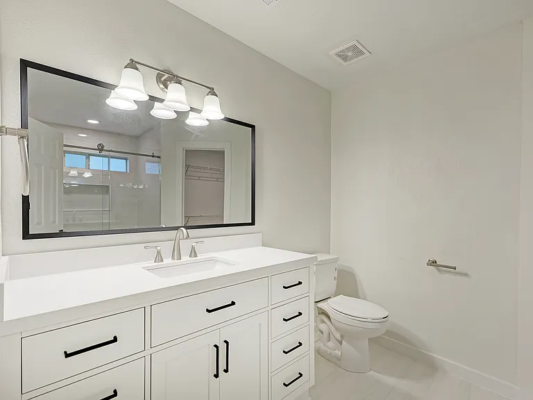 Primary Bathroom, new vanity and mirror