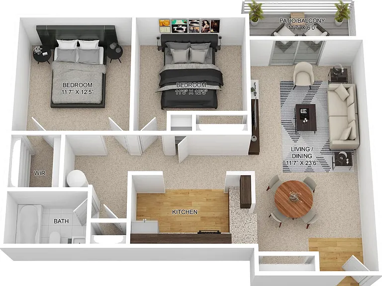 2 Bedroom 2 Bath