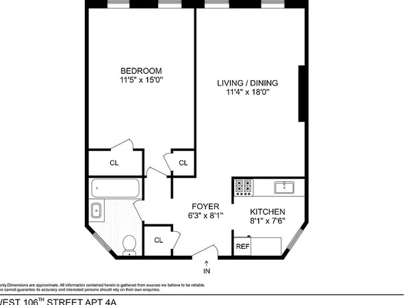 13 W 106th St APT 4A