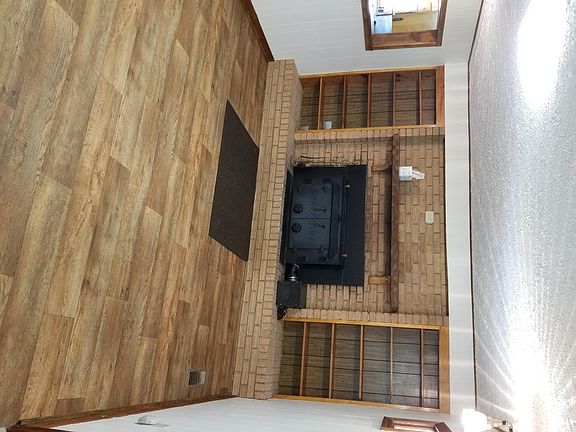 Wood burning insert with blower