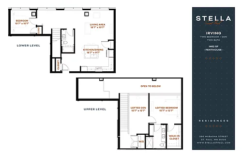 Floor plan Irving | Penthouse Loft