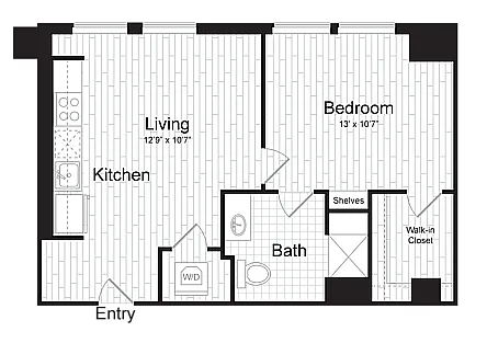 Floor plan 1 BR E.1