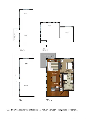 Floor plan A2-A