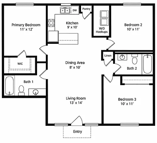 Floor plan 3 Bedroom