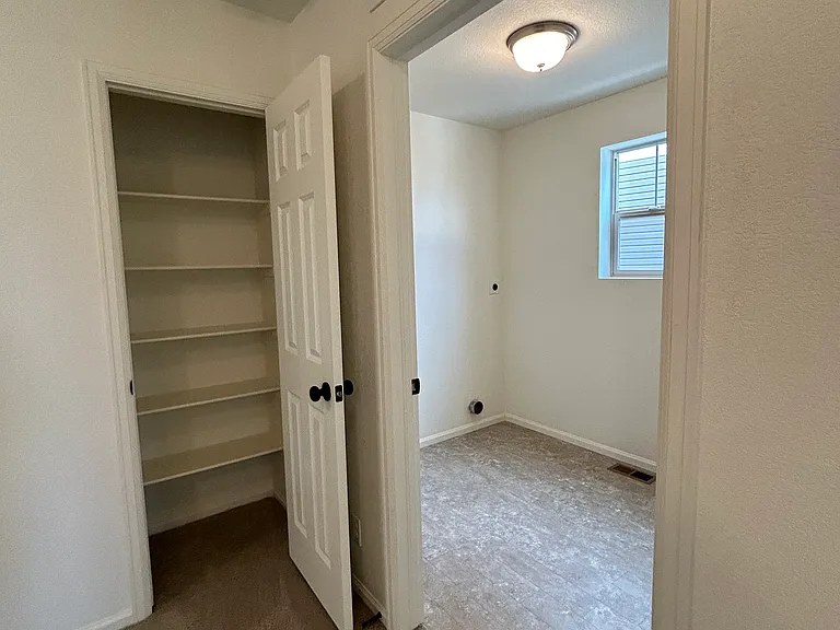 Hallway closet and laundry