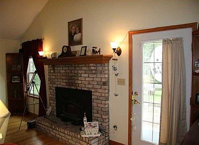 Fireplace.