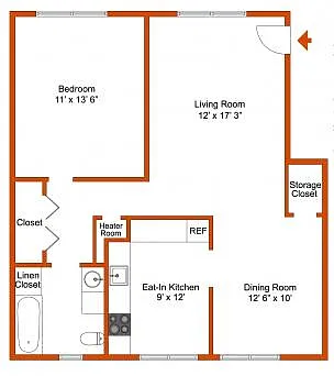 Floor plan 1 Bedroom